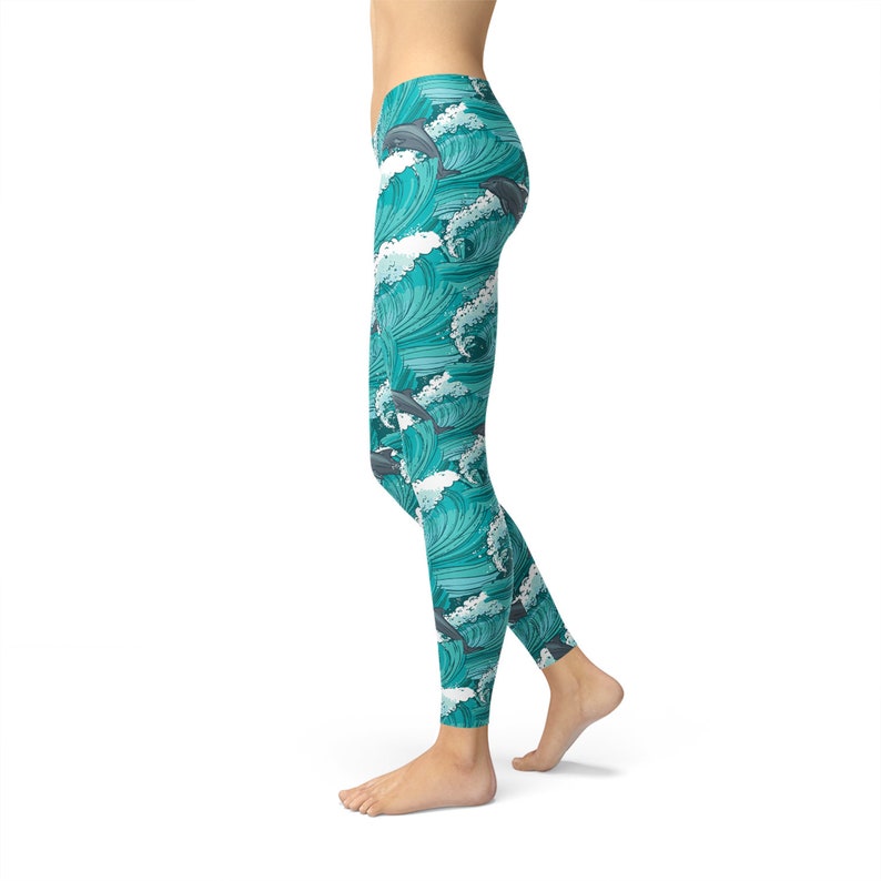 Dolphin Pattern Print Women Leggings