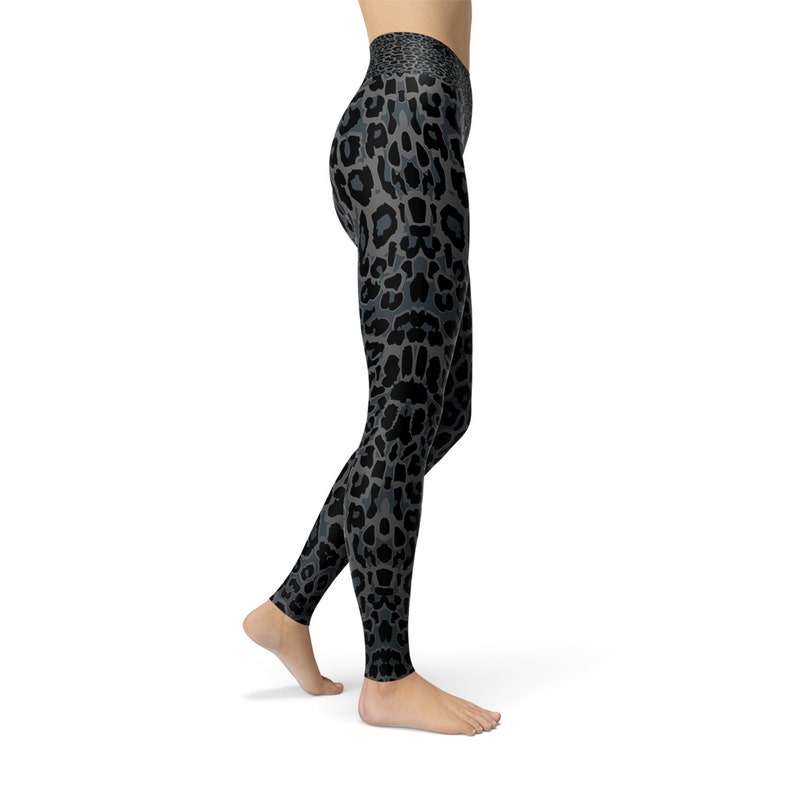 Running or Gym Black Panther Yoga Leggings For Women High Waist Band Workout Pants With Printed Leopard Spots Perfect For Crossfit