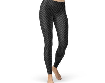 Black Carbon Fiber Leggings - Black Print Pattern Leggings, Carbon Fiber  Tights, Carbon Fiber Leggings, Carbon Fiber Yoga Pants
