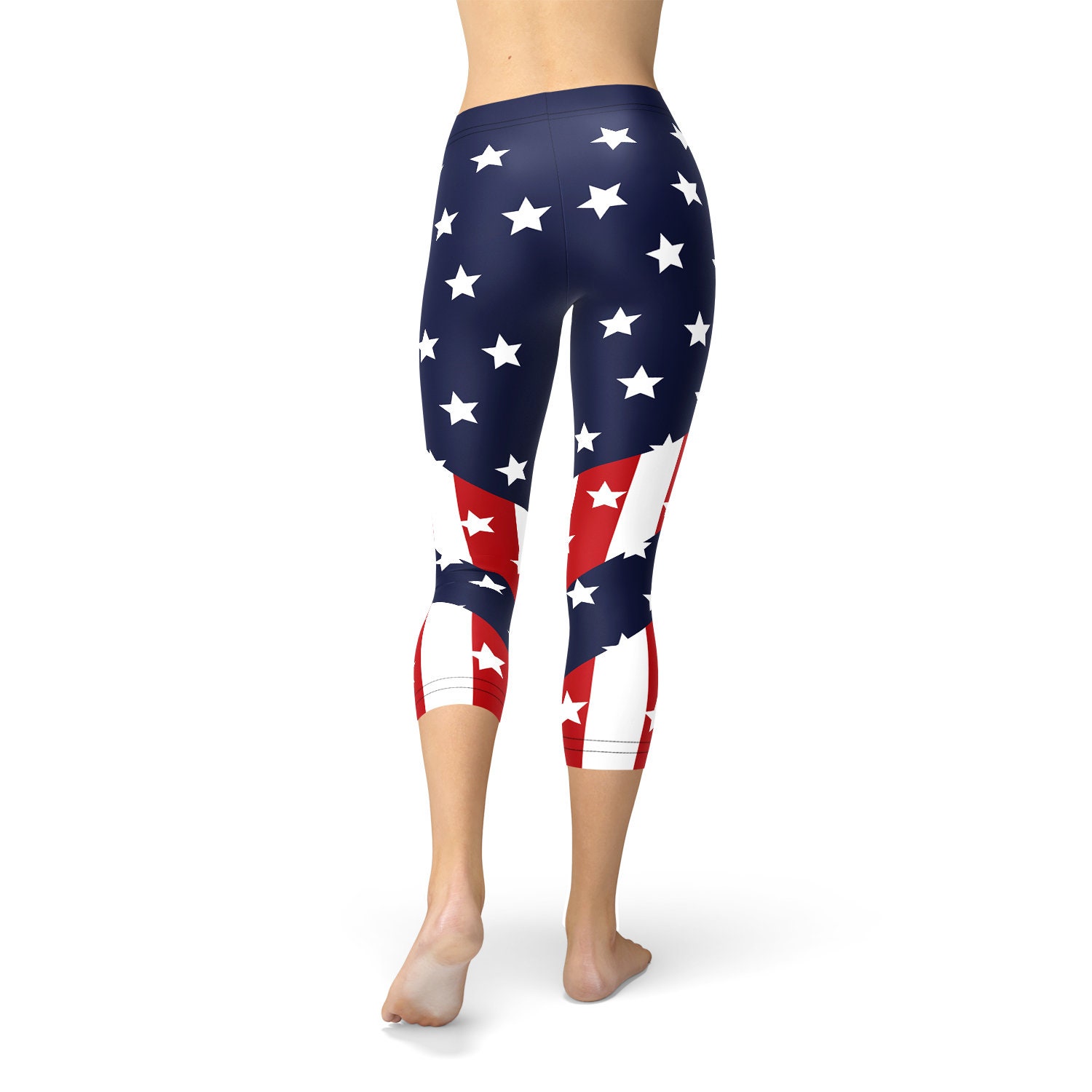 Stars and Stripes Capri Pants Capris for Women With - Etsy