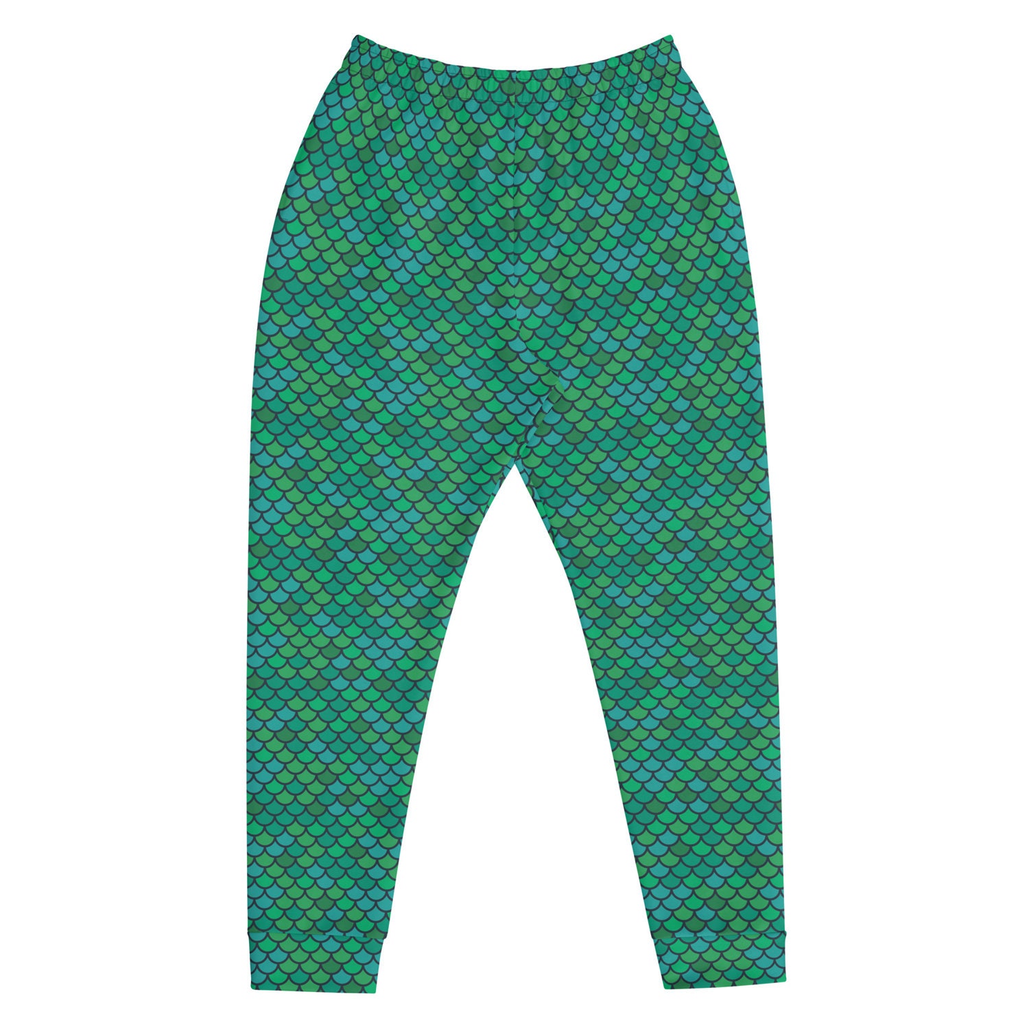 4 Pocket Green Merman Flare Pants - Holographic Metallic Green