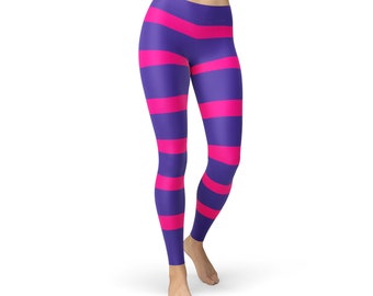 Pink and Purple Striped Leggings – Women's Cosplay Costume