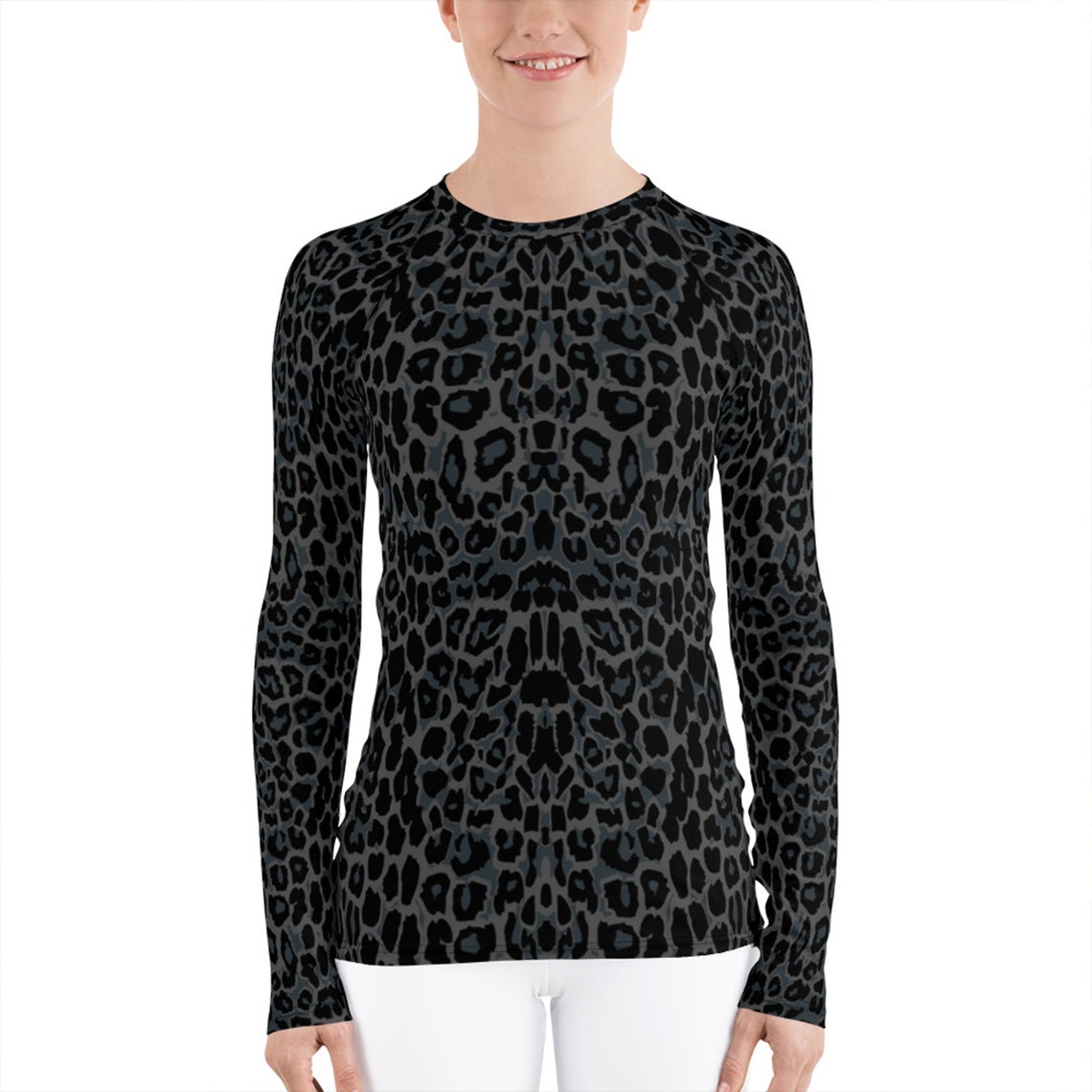 PINK LEOPARD WOMEN'S RASH GUARD