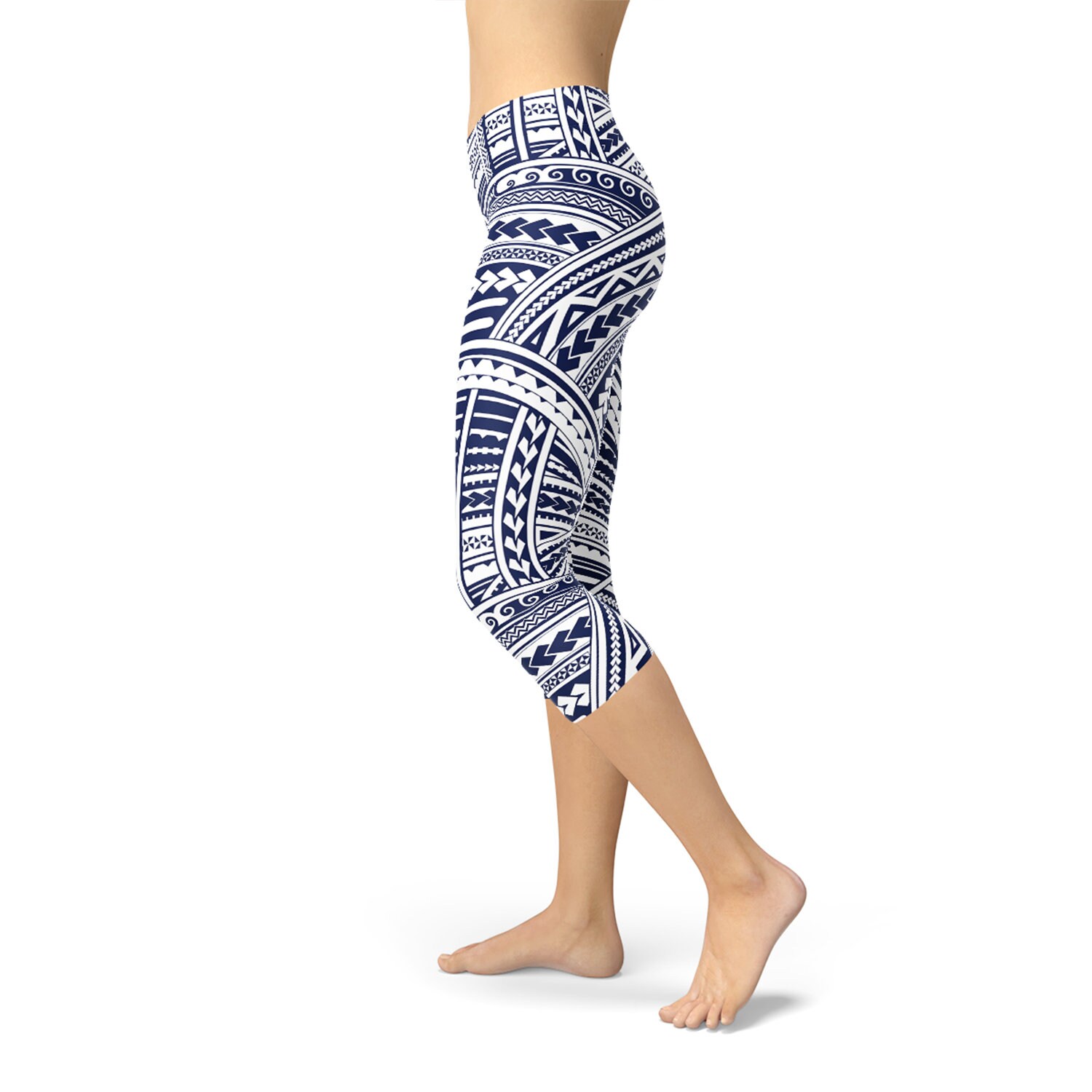 Polynesian Maori Tattoo Capri Leggings main image 0