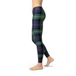 Green and Blue Tartan Leggings - Scottish Tartan Leggings, Tartan Plaid ...