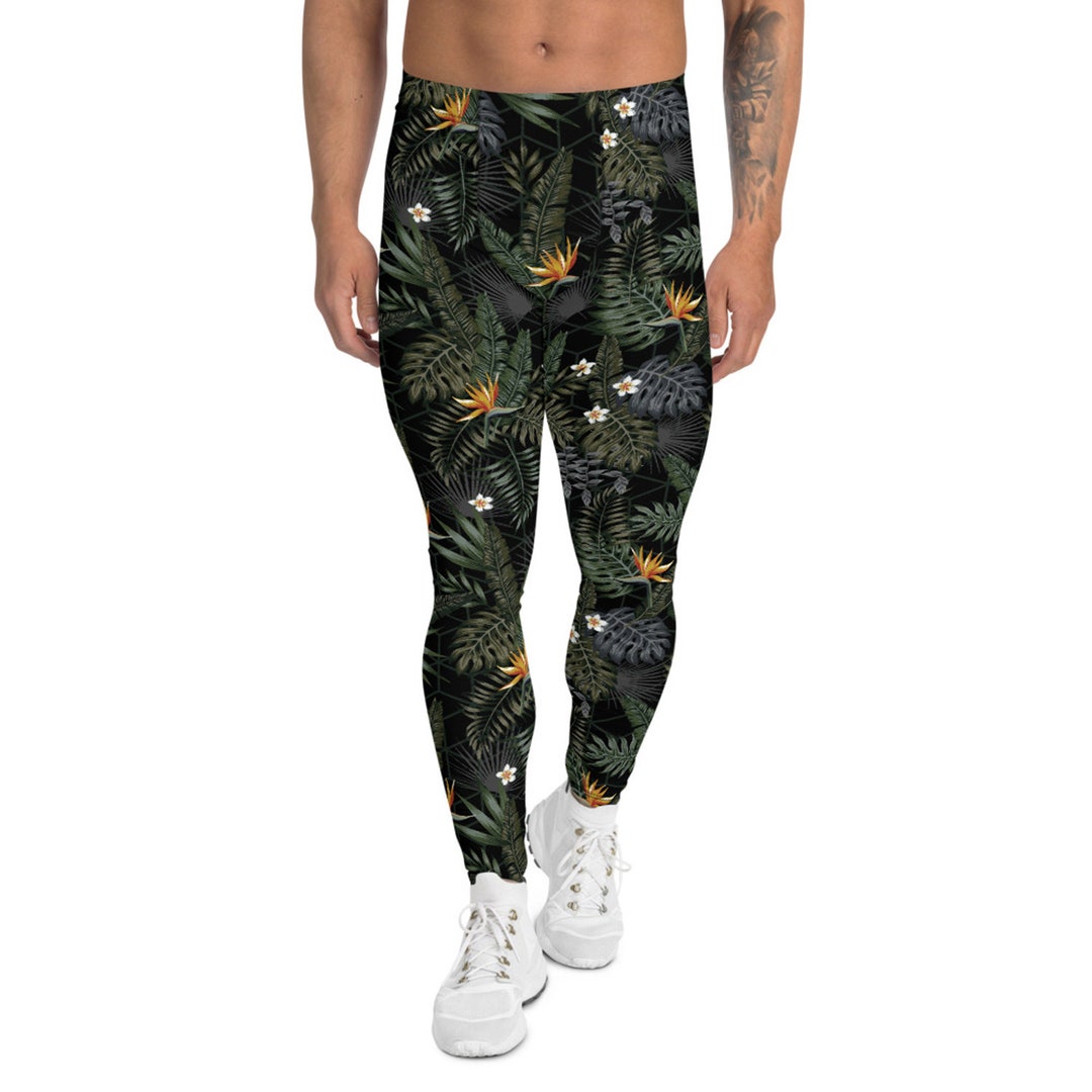 Bird of Paradise Leggings for Men All Over Print Floral - Etsy