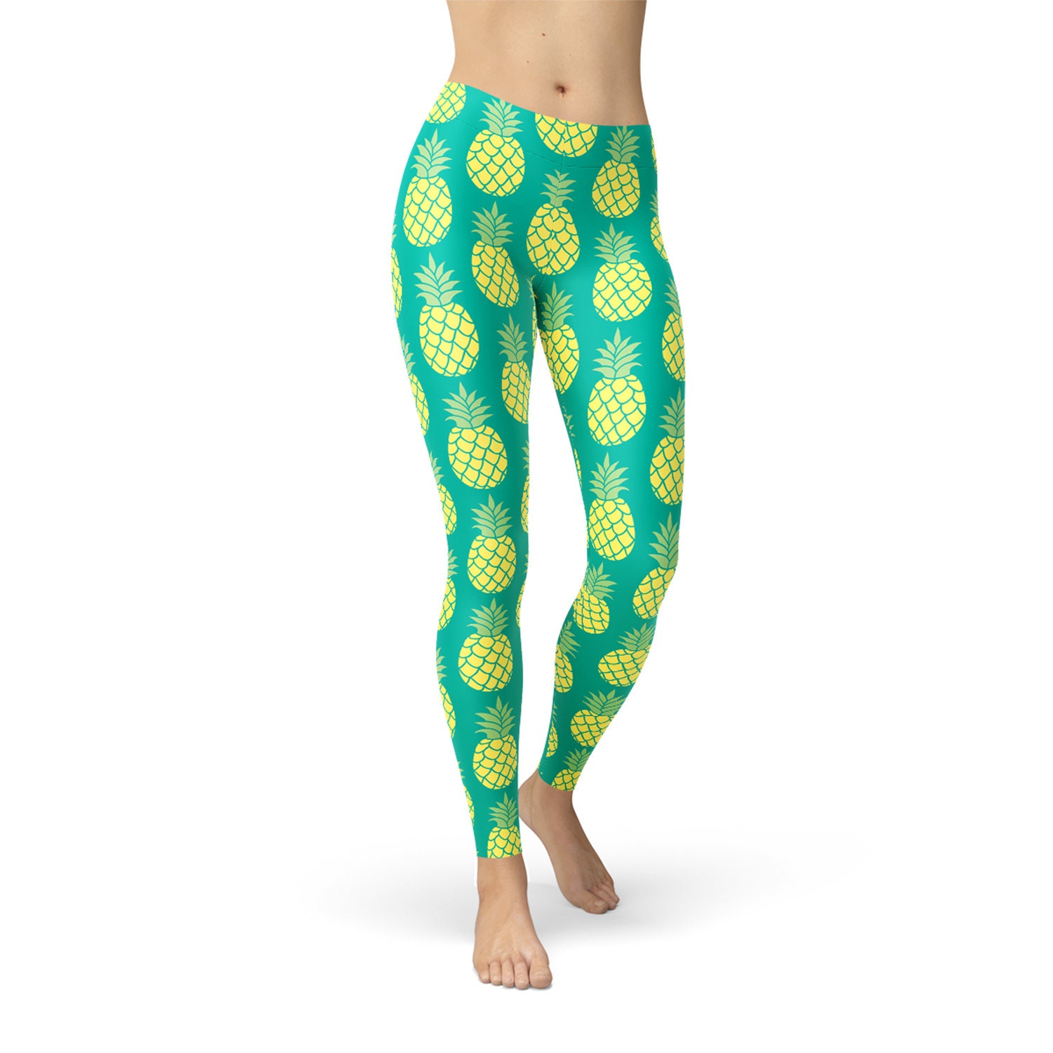 Green Pineapple Leggings Pineapple 