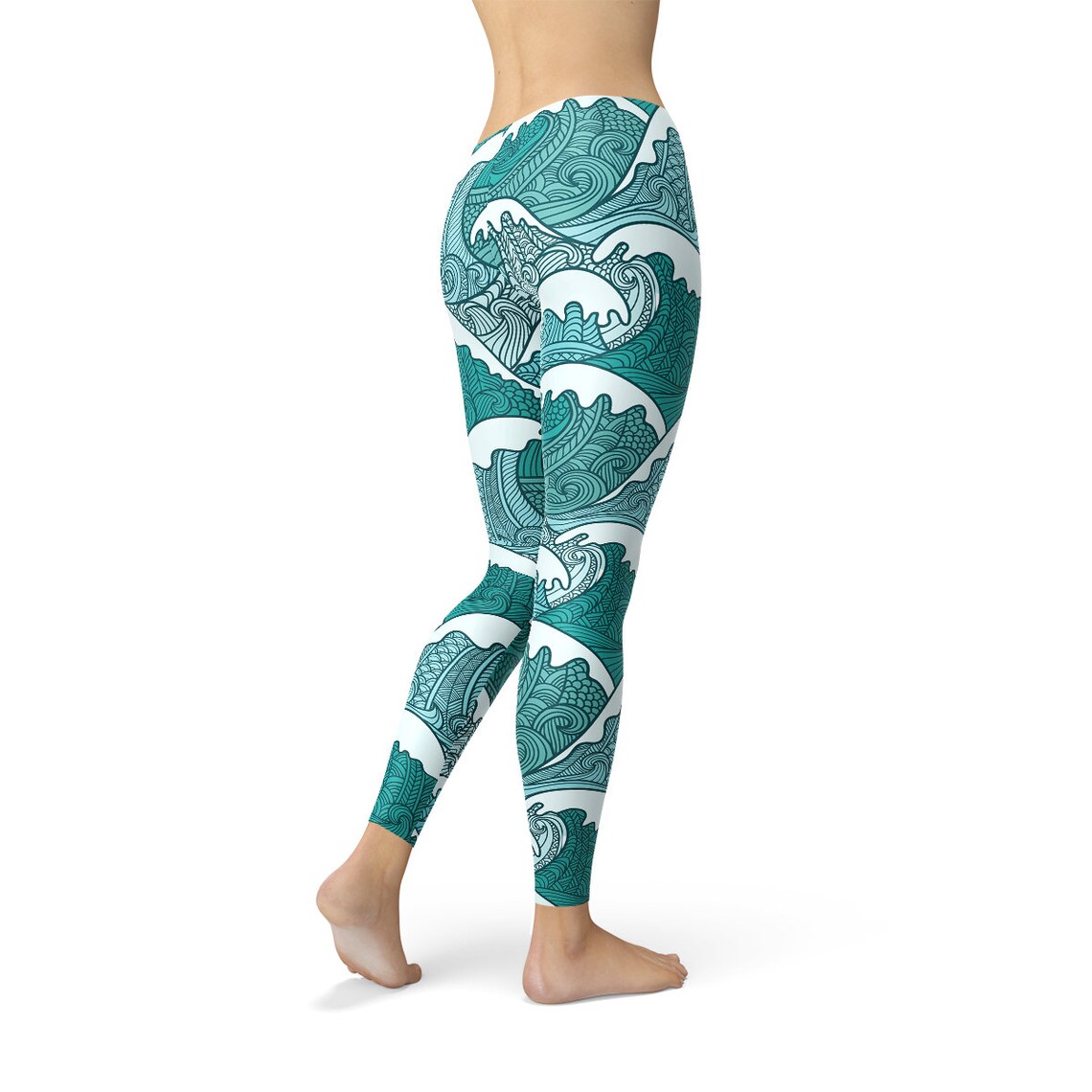Toni Flared Leggings - Under the Sea Art Print