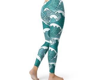 Ocean Swell Leggings Ocean Leggings 