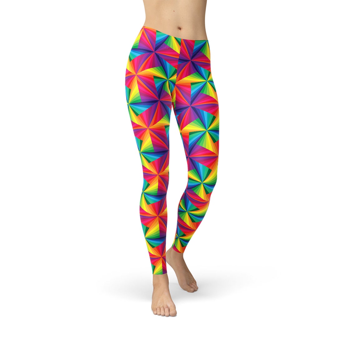 Vibe Out Leggings (Black Rainbow)