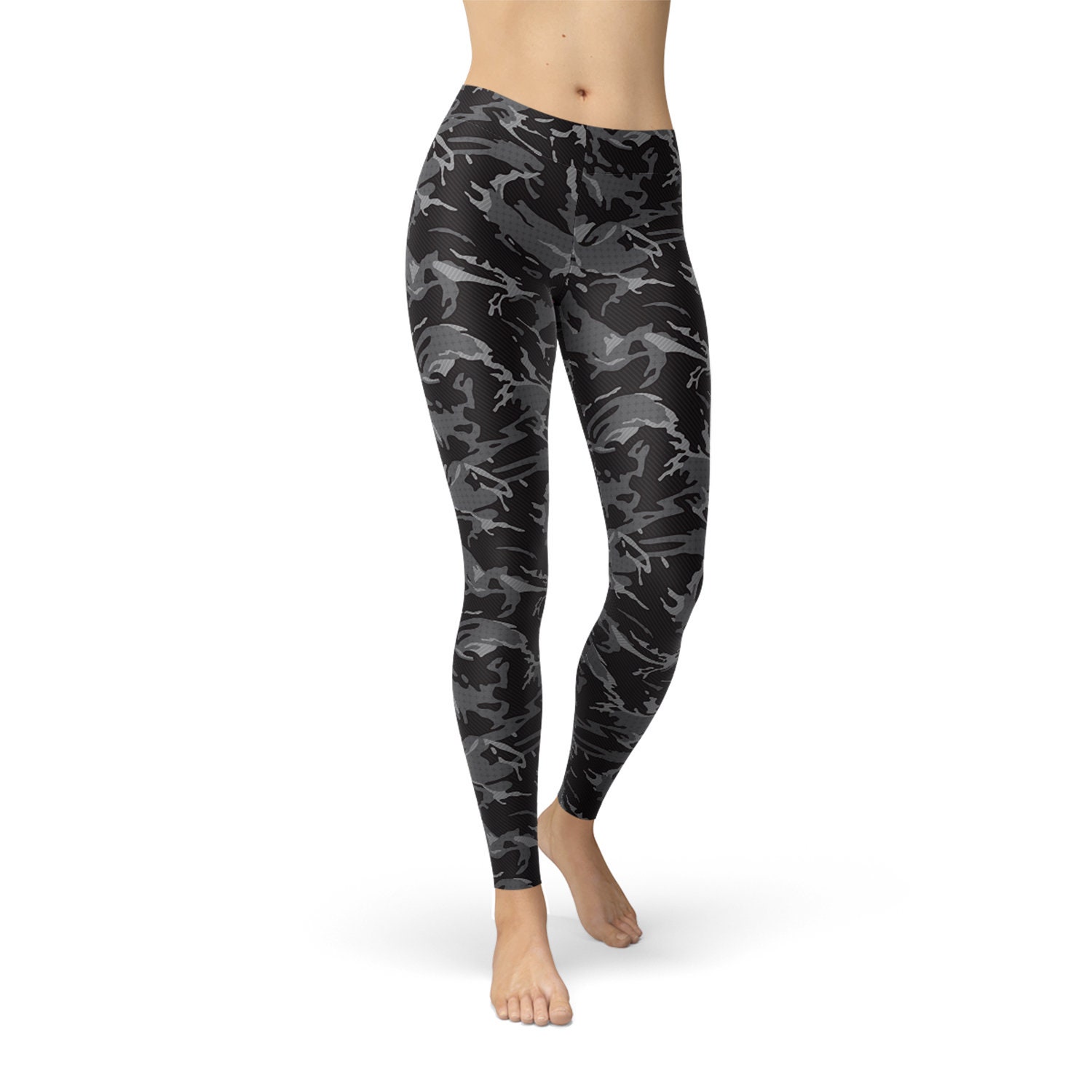 Black Camo Leggings for Women Womens Black Leggings With Camouflage Print  Non See Through Squat Approved Perfect for Yoga, Gym, Running -  Ireland