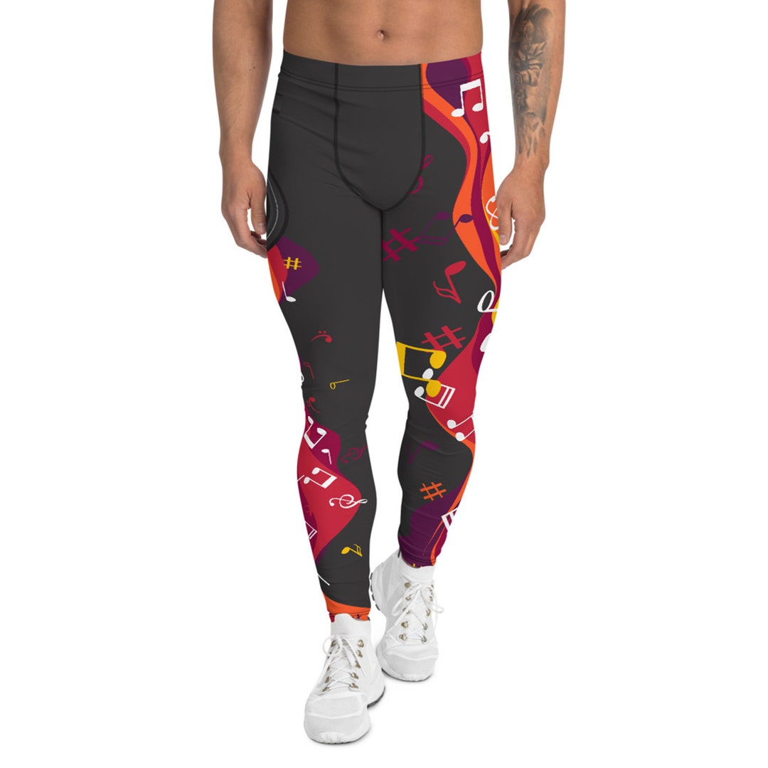 Leggings de musique pour hommes Mid Waist Full Length Workout Pants