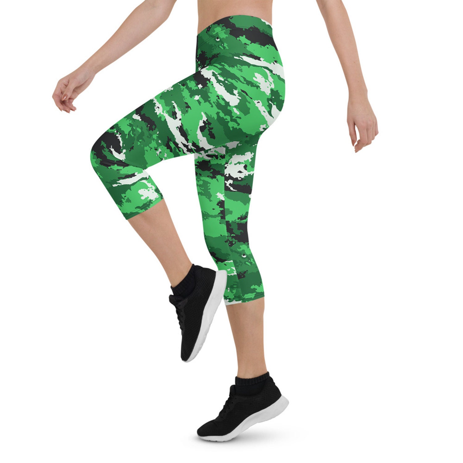 Green Camo Capri Leggings for Women Army Camouflage Pattern - Etsy