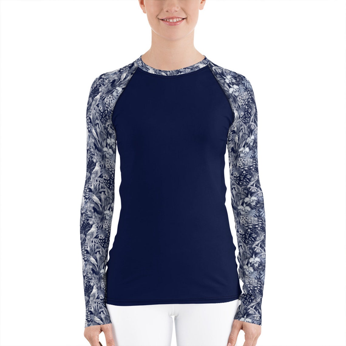 Tropical Birds Rash Guard – Women's Long Sleeve UPF 38+ Sun Protection ...
