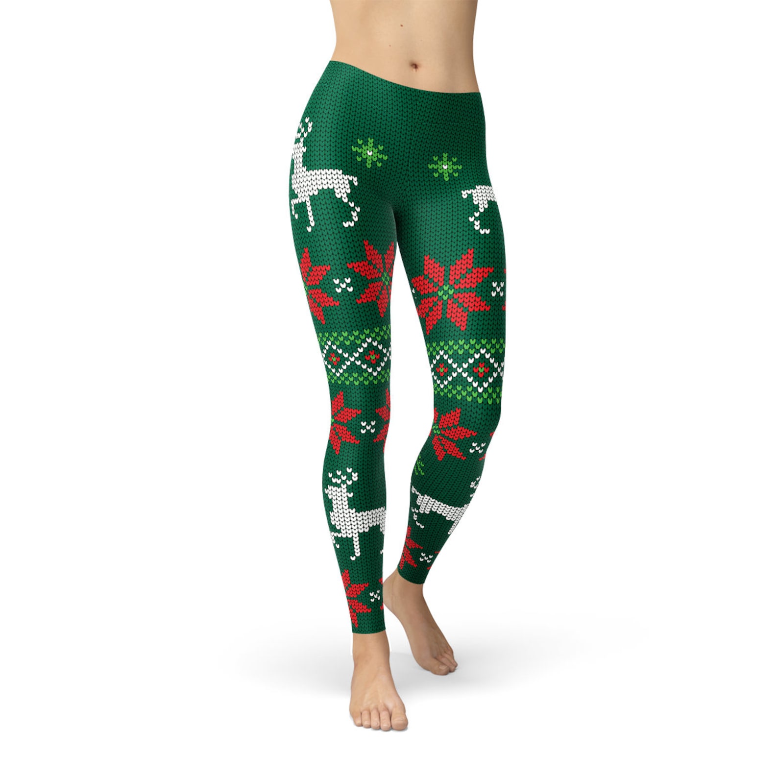 Knitted Christmas Leggings Festive Leggings Christmas Etsy Australia