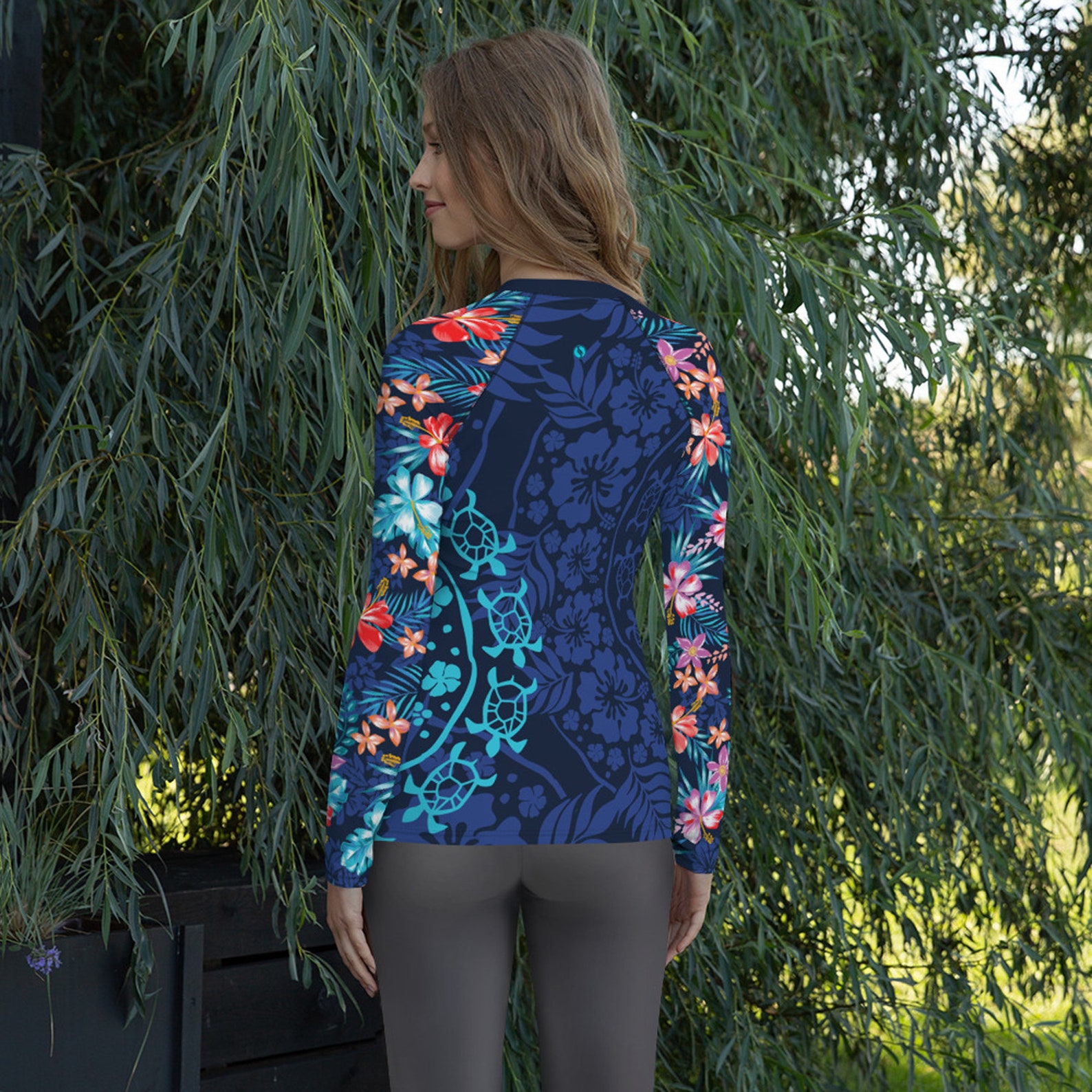 Women's Long Sleeve Rash Guard Hawaiian / Polynesian Etsy