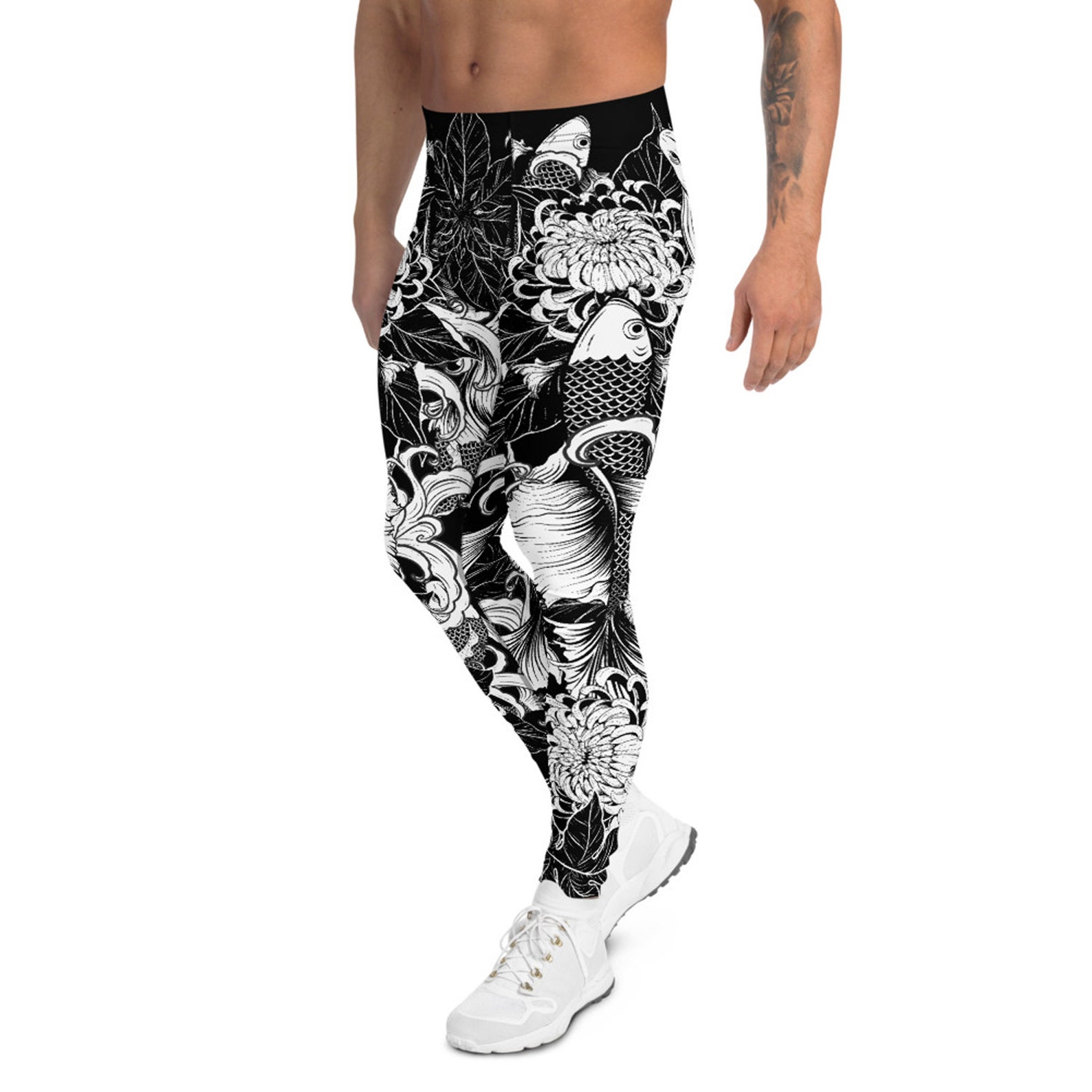 Koi Fish Tattoo Leggings for Men main image 1