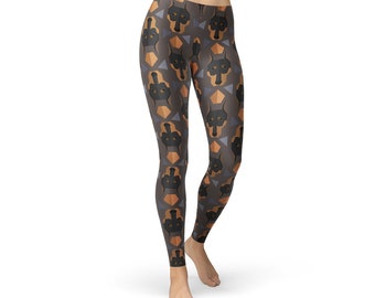 Doberman Leggings - Doberman Pinscher Leggings, Womens Dog Leggings, Dog Print Leggings, Dog Leggings Pattern, Dog Print Yoga Pants