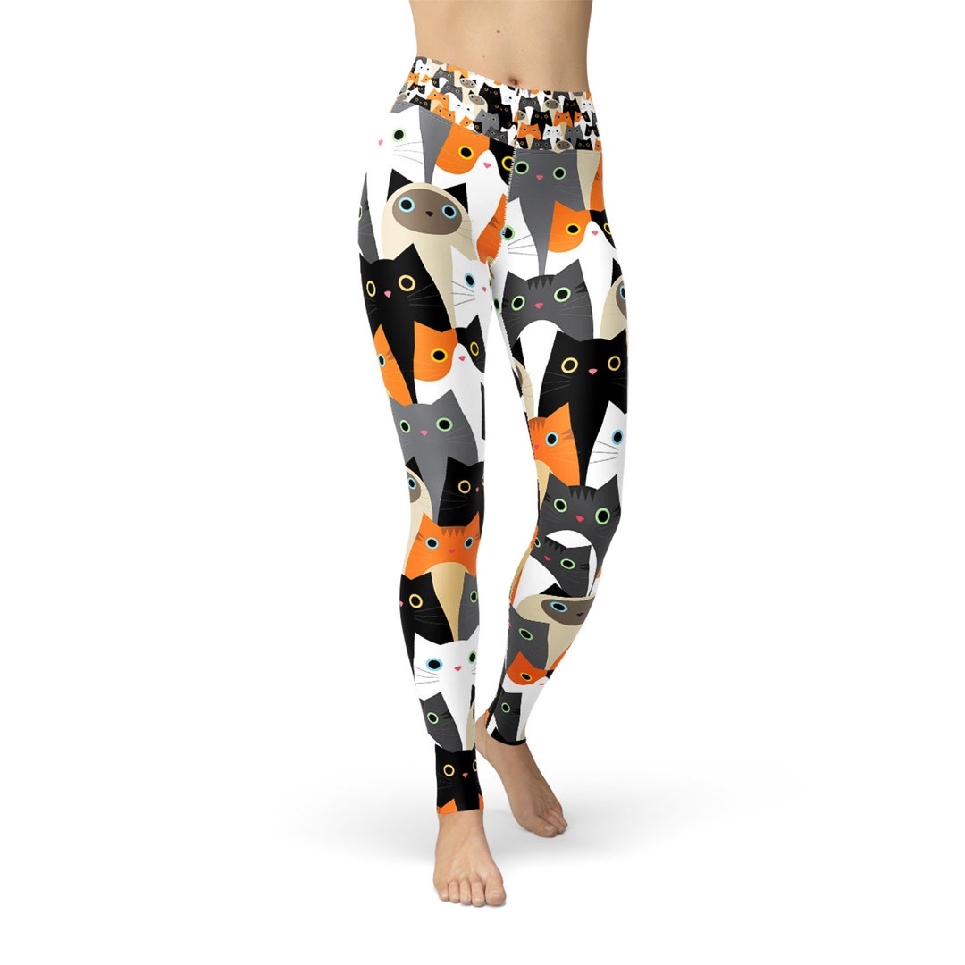 Cat Yoga Leggings for Women High Waisted Workout Pants All - Etsy