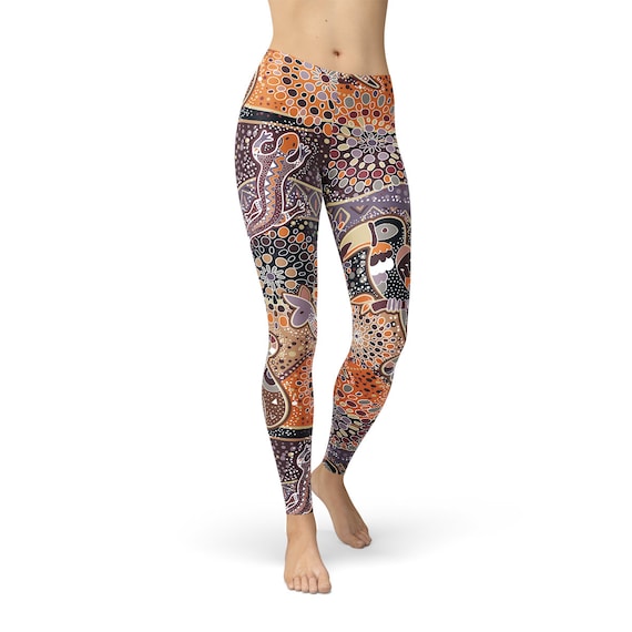 Dreamtime Leggings Aboriginal Leggings, Aboriginal Printed Leggings,  Indigenous Sportswear Australian Indigenous Aboriginal Inspired Art 