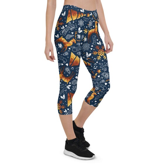 Christmas Workout Capri Leggings 