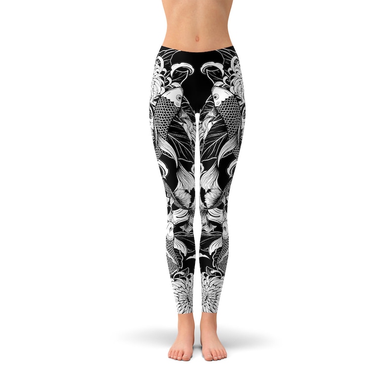 Koi Fish Print Pattern Women Leggings