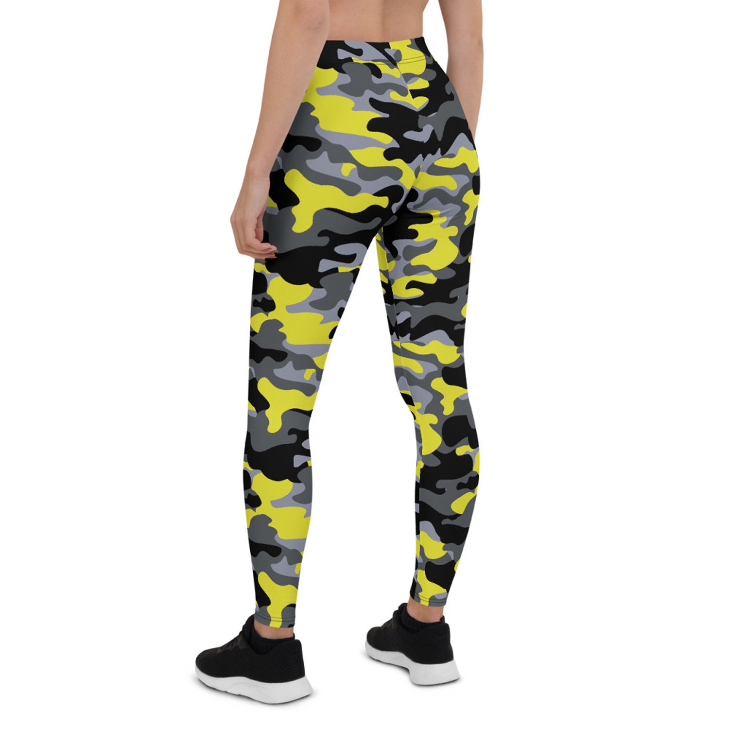 Yellow and Gray Camouflage Leggings for Women Army / Military | Etsy
