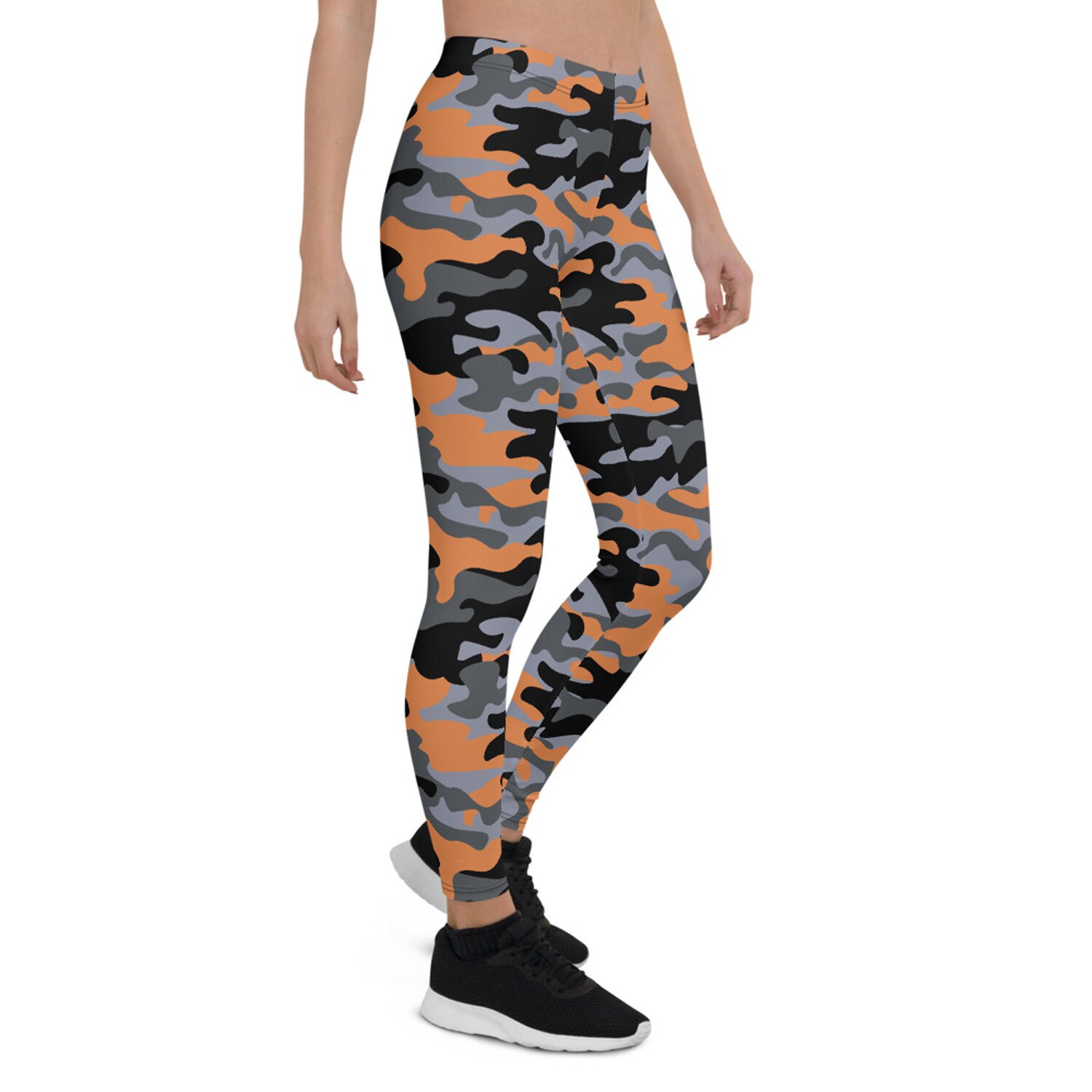 Orange and Gray Camouflage Leggings for Women Army / Military - Etsy