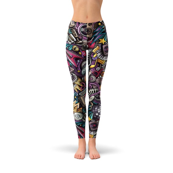 Grunge Leggings for Women All Over Print Womens 80s Leggings, Disco Leggings,  80s Pants, Disco Pants, Festival Pants, Festival Leggings -  Australia