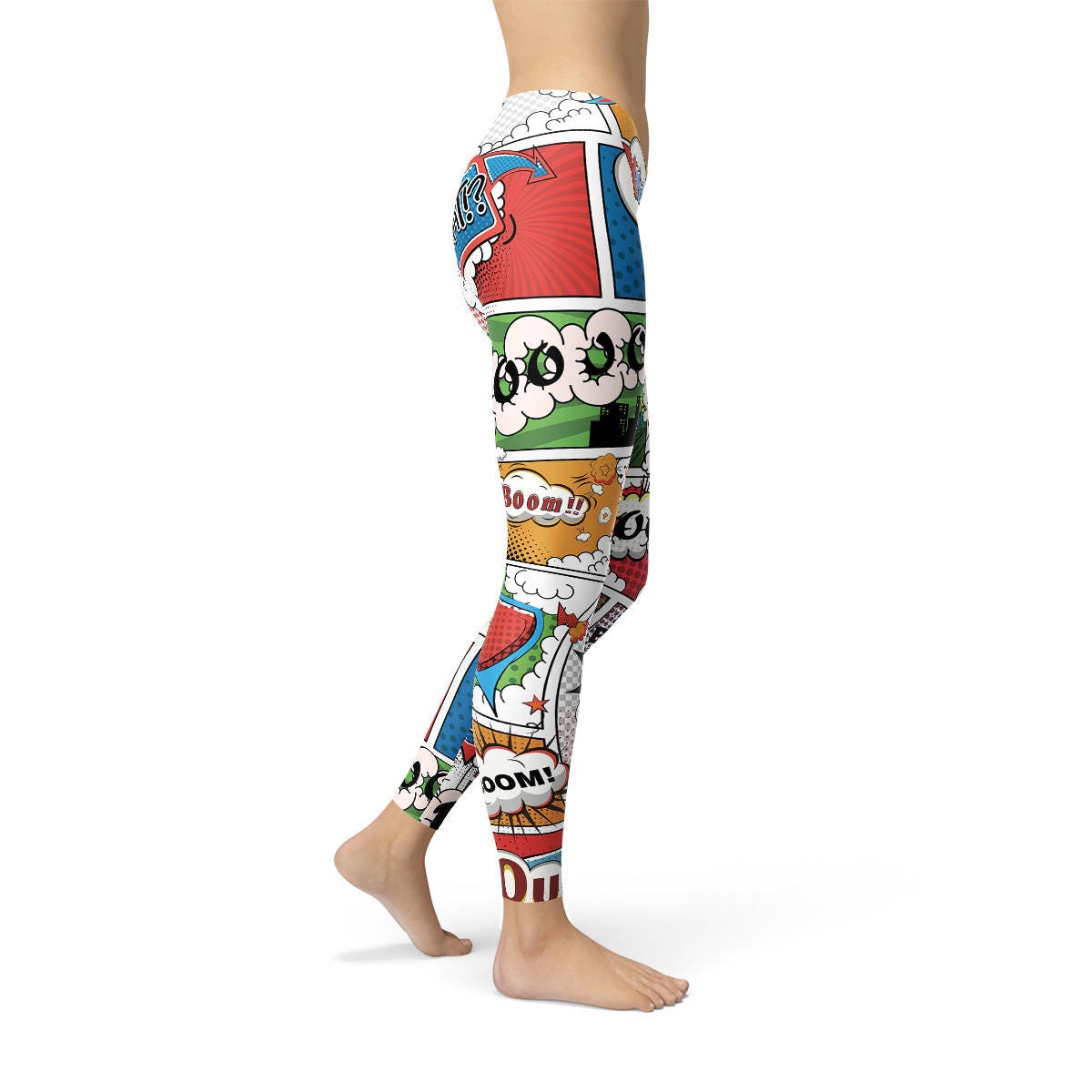 Comic Book Leggings Comic Print Leggings Cartoon Character Etsy