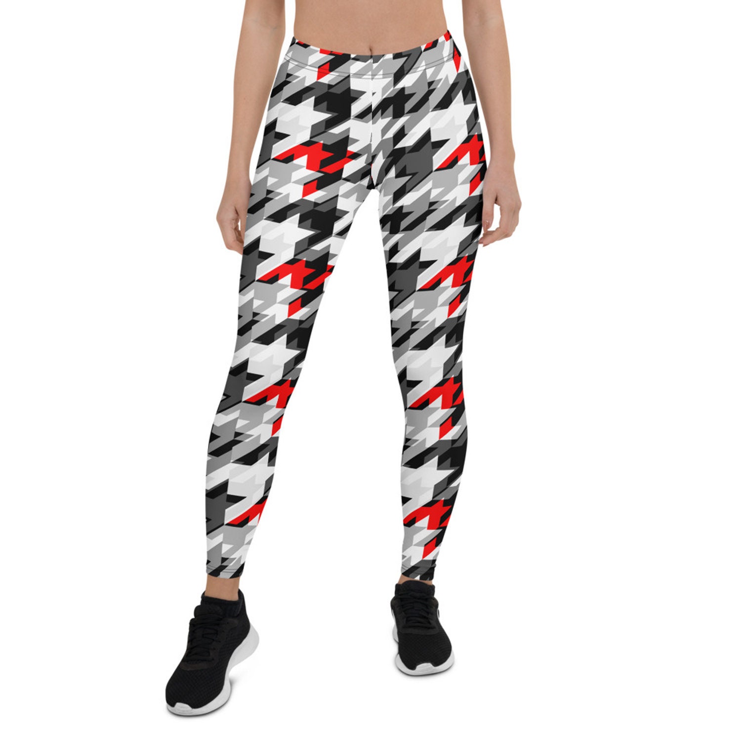 Houndstooth Sports Leggings for Women 