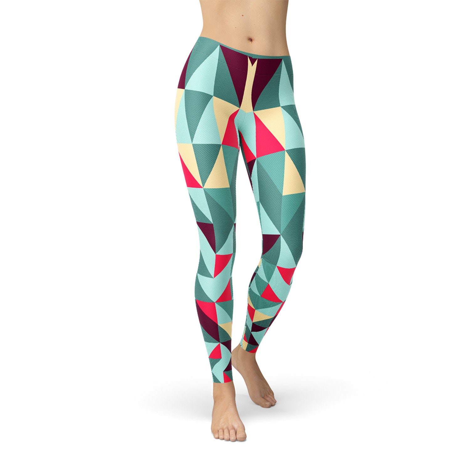geometric workout leggings