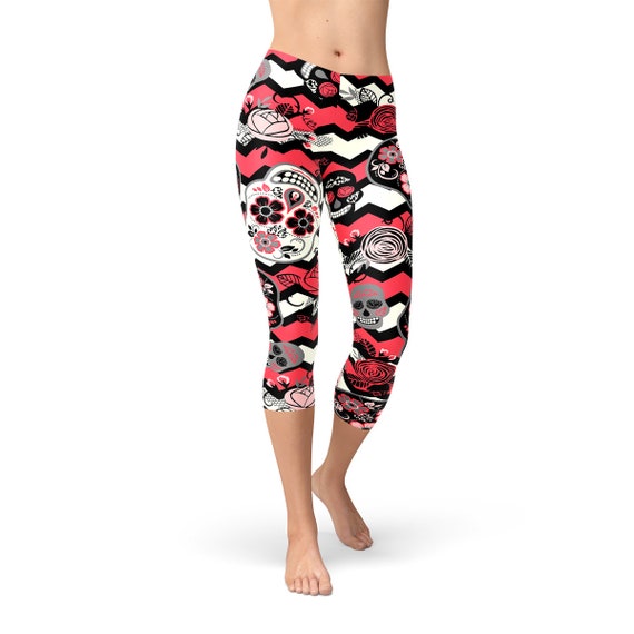 sugar skull yoga pants