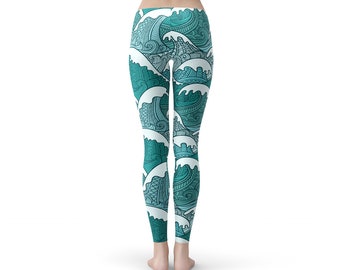 Ocean Swell Leggings Ocean Leggings 