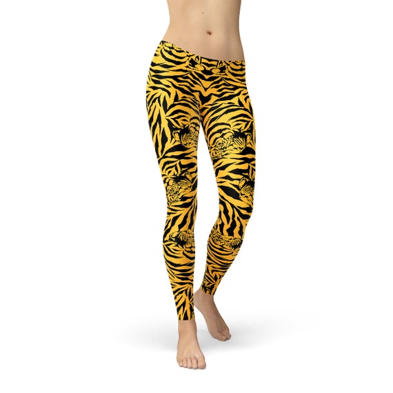 Tiger Stripes Yoga Leggings Tiger Stripe Yoga Pants, Tiger Print Leggings, Tiger  Stripe Pattern Leggings, Tiger Stripe Tights, Tiger Face -  Canada