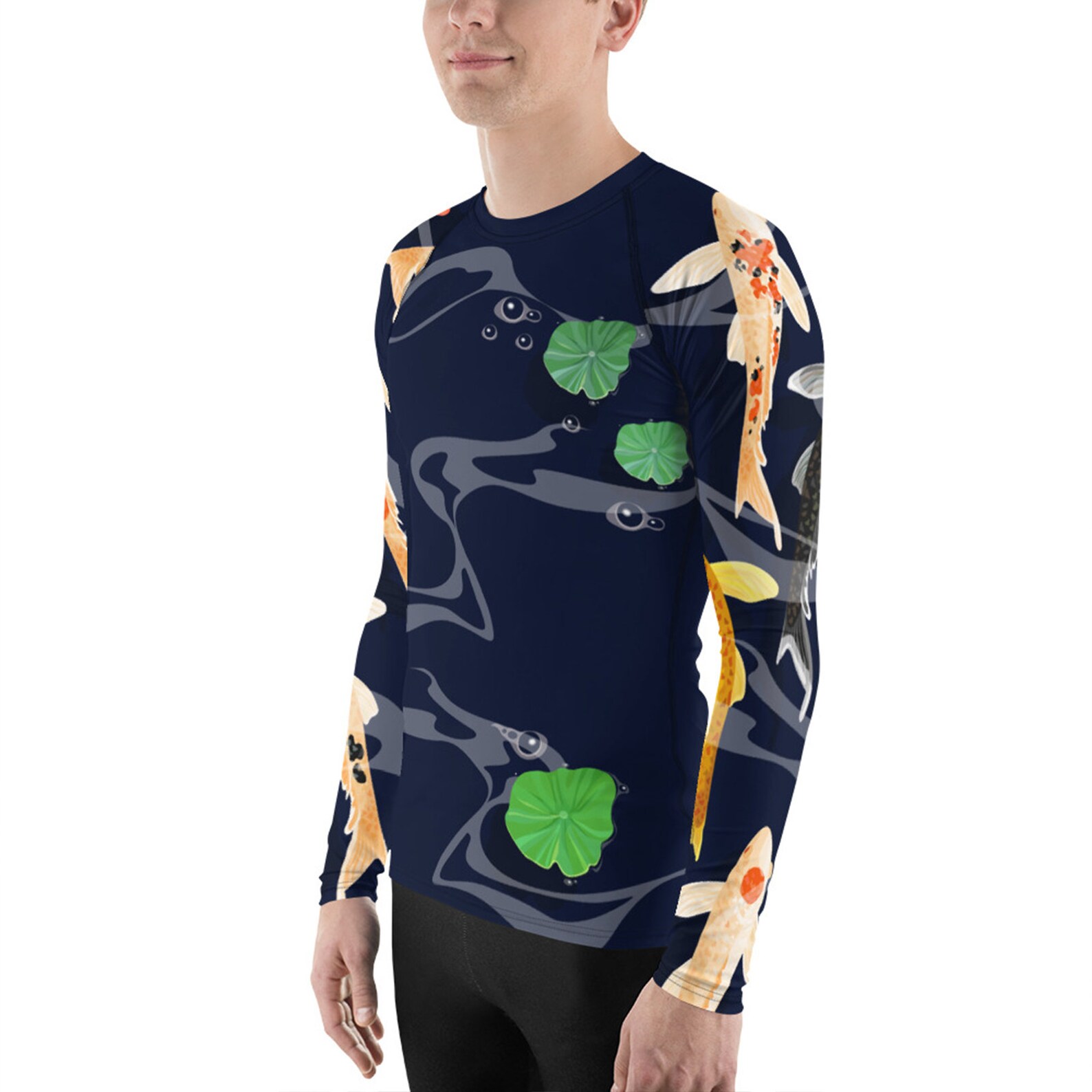 Koi Fish Mens Rash Guard All Over Print School of Fish in Etsy