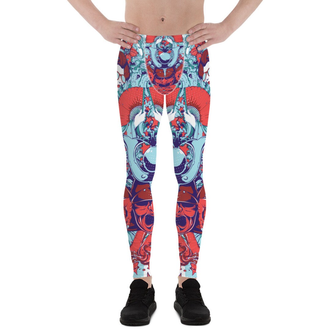 Janpanese Dragon Print Men's Leggings