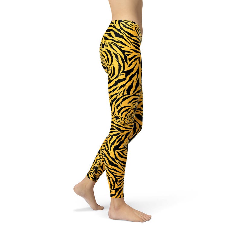 Tiger Stripes Yoga Leggings Tiger Stripe Yoga Pants Tiger - Etsy
