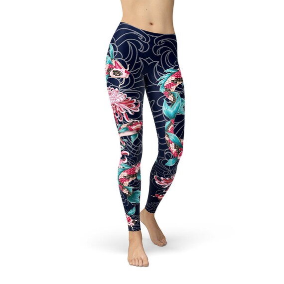 Jellyfish Leggings, Sea Creature Leggings, Printed Leggings