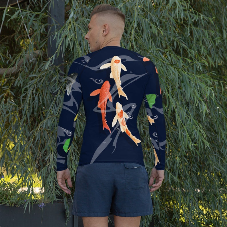 Koi Fish Mens Rash Guard All Over Print School of Fish in Etsy