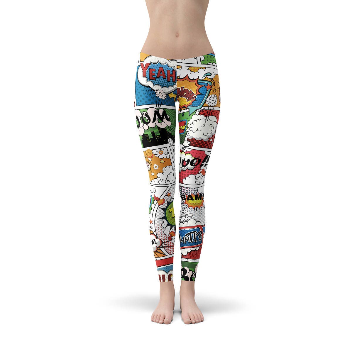 Comic Book Leggings Comic Print Leggings Cartoon Character Etsy