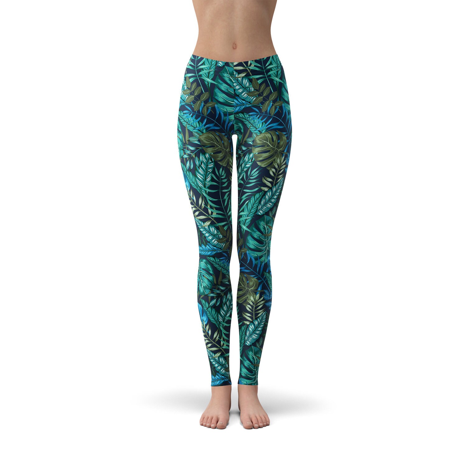 Tropical Print Leggings for Women All 