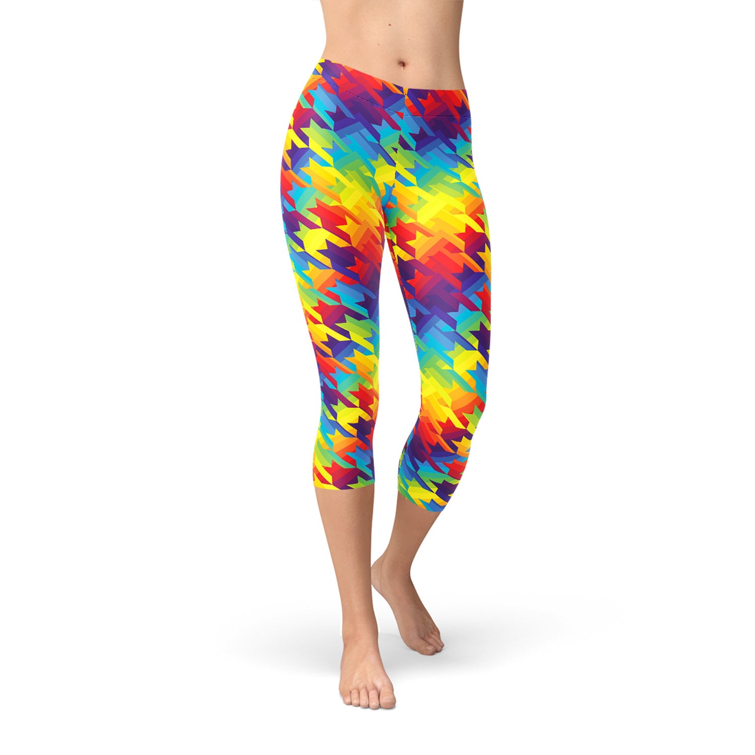Rainbow capri leggings sale