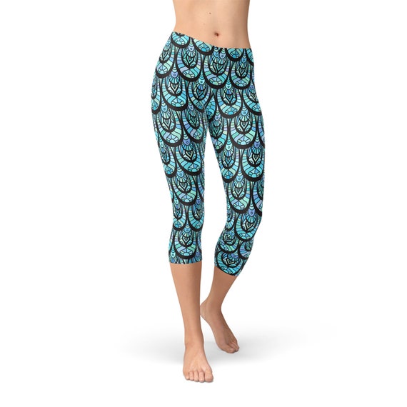 farbige capri leggings