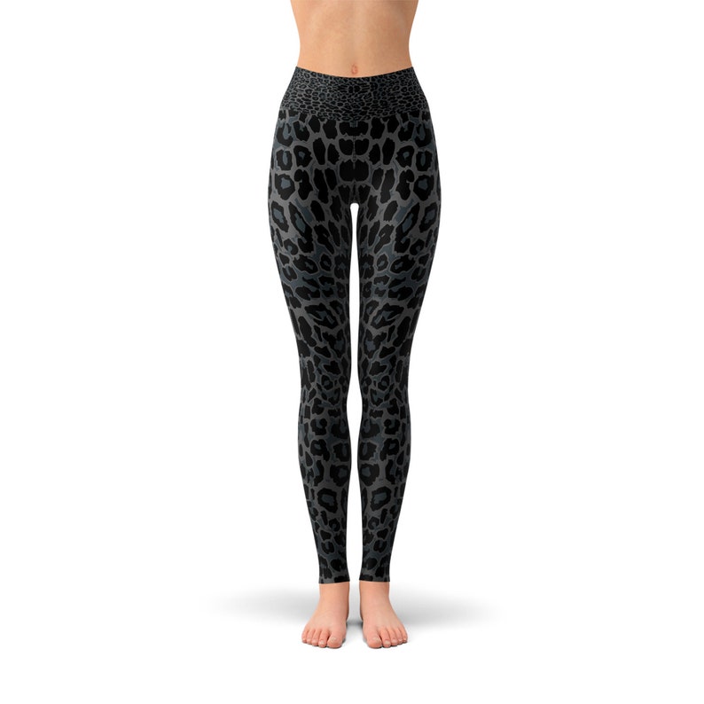 Running or Gym Black Panther Yoga Leggings For Women High Waist Band Workout Pants With Printed Leopard Spots Perfect For Crossfit