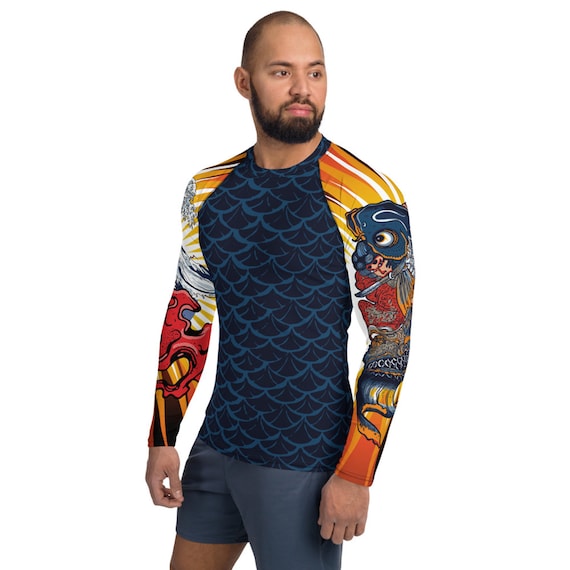 Men's Long Sleeve Rash Guard Swim Shirts UPF 50+ Sun Protection