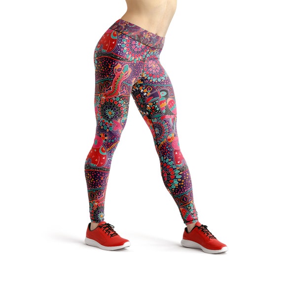 Australian Indigenous Yoga Leggings for Women High Waist Womens