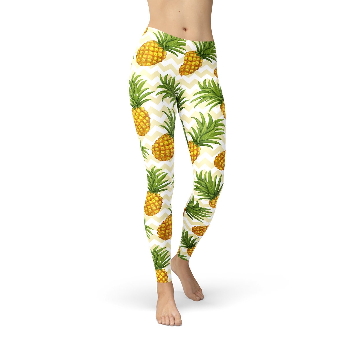 Pineapple Leggings White Womens Pineapple Leggings, Pineapple