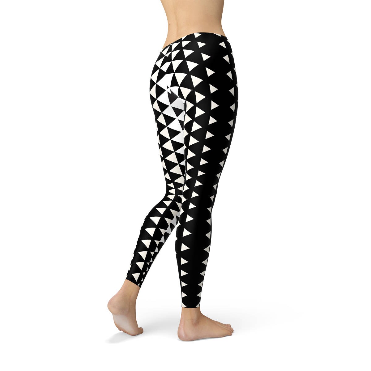 leggings with checkered stripe
