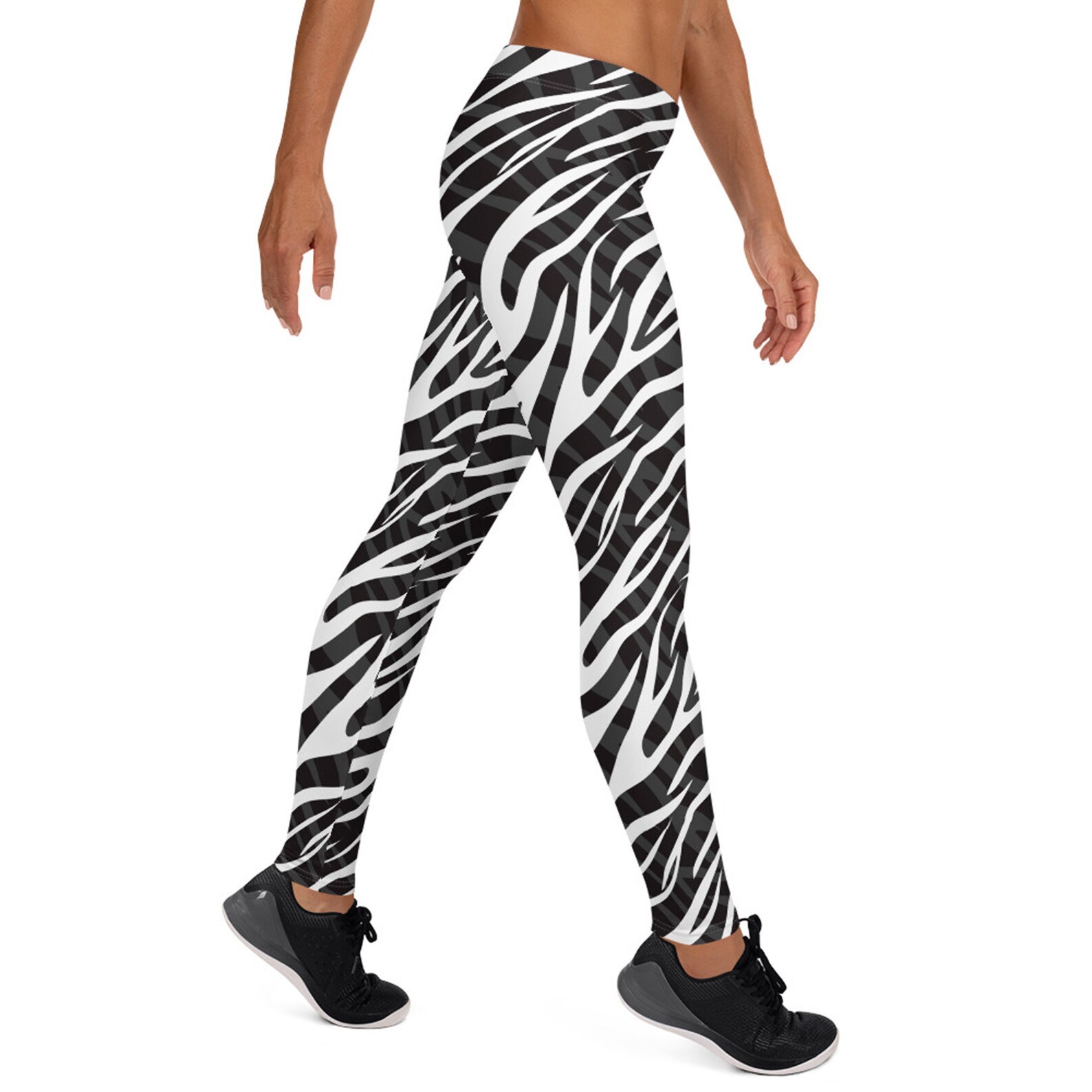Zebra Stripes Legging for Women Mid Waisted Workout Pants Etsy France
